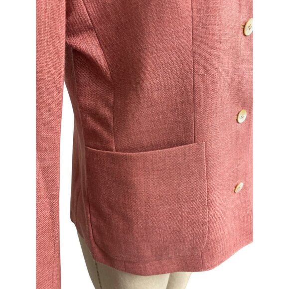 Vintage Evan-Picone Womens Rose Pink Blazer Union Made Jacket - Picture 5 of 10
